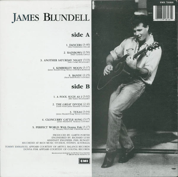James Blundell – James Blundell (VG/VG) – LP, AU 1989 - Image 2