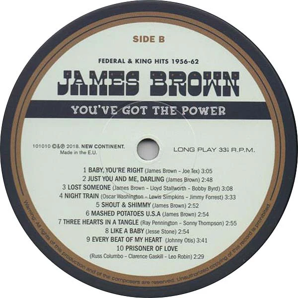 James Brown – You've Got The Power - Federal & King Hits 1956-62 (VG+/E) – LP, EU 2018 - Image 4