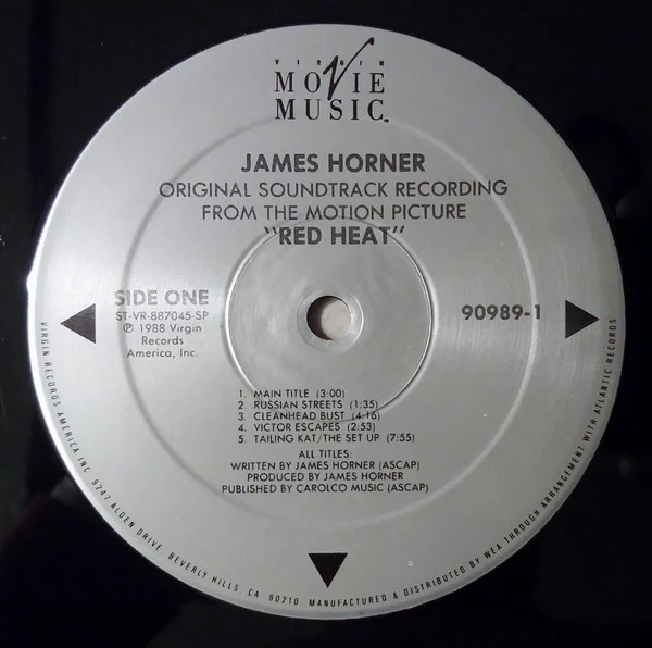 James Horner – Red Heat (Original Motion Picture Soundtrack) (VG+/VG+) – LP, US 1988 - Image 5