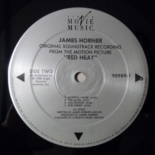 James Horner – Red Heat (Original Motion Picture Soundtrack) (VG+/VG+) – LP, US 1988 - Image 6