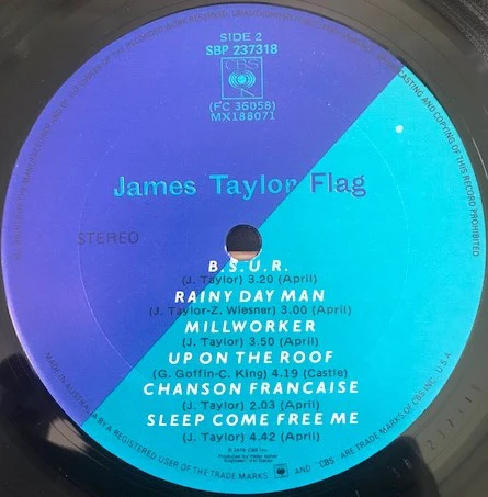 James Taylor – Flag (VG+/VG+) – LP, AU 1979 - Image 6