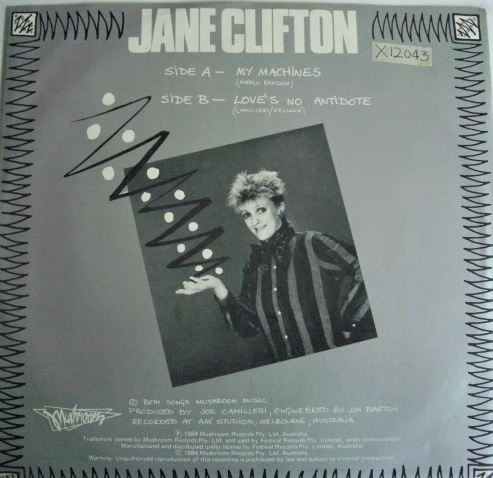 Jane Clifton – My Machines (E/VG+) – 12", AU 1984 - Image 2