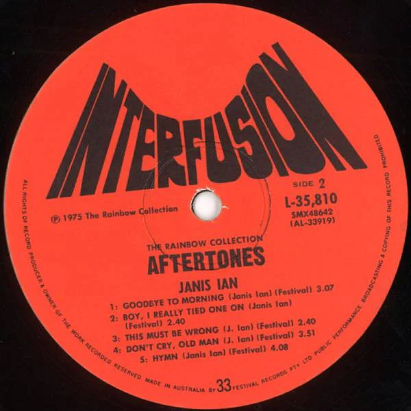 Janis Ian – Aftertones (VG+/VG+) – LP, AU 1975 - Image 4