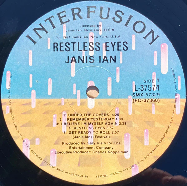 Janis Ian – Restless Eyes (VG/VG) – LP, AU 1981 - Image 3