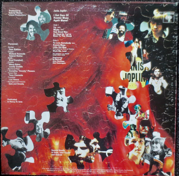 Janis Joplin – I Got Dem Ol' Kozmic Blues Again Mama! (VG+/VG+) – LP, US - Image 2