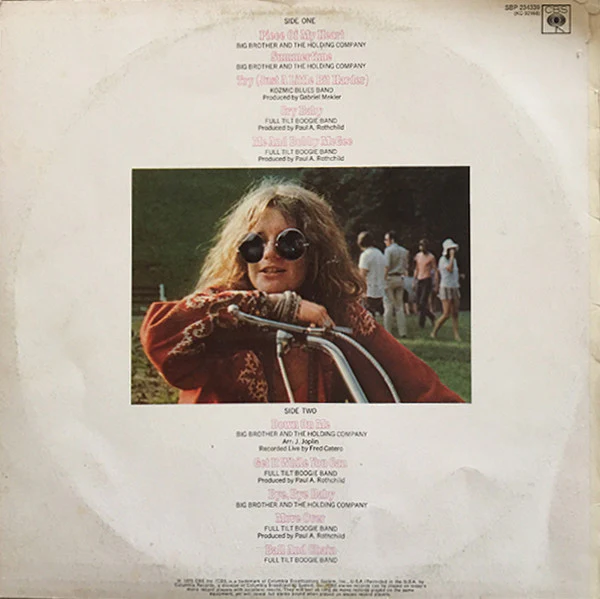 Janis Joplin – Janis Joplin's Greatest Hits (VG/VG+) – LP, AU 1973 - Image 2
