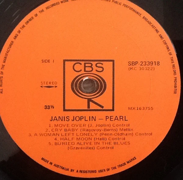 Janis Joplin – Pearl (G+/VG) – LP, AU 1971 - Image 3