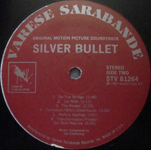 Jay Chattaway – Stephen King's Silver Bullet (Original Motion Picture Soundtrack) (E/E) – LP, US 1985 - Image 4