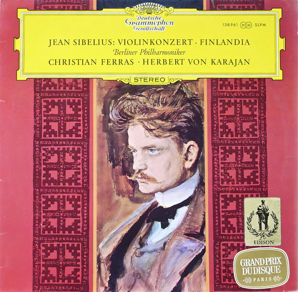 Jean Sibelius, Berliner Philharmoniker, Christian Ferras, Herbert von Karajan – Violinkonzert • Finlandia (VG+/VG+) – LP, DE