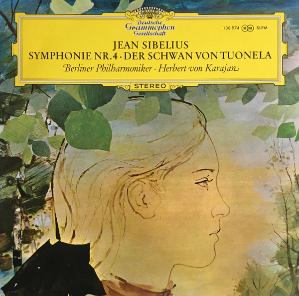 Jean Sibelius, Berliner Philharmoniker, Herbert von Karajan – Symphonie Nr. 4 / Der Schwan Von Tuonela (VG+/VG+) – LP, DE 1965