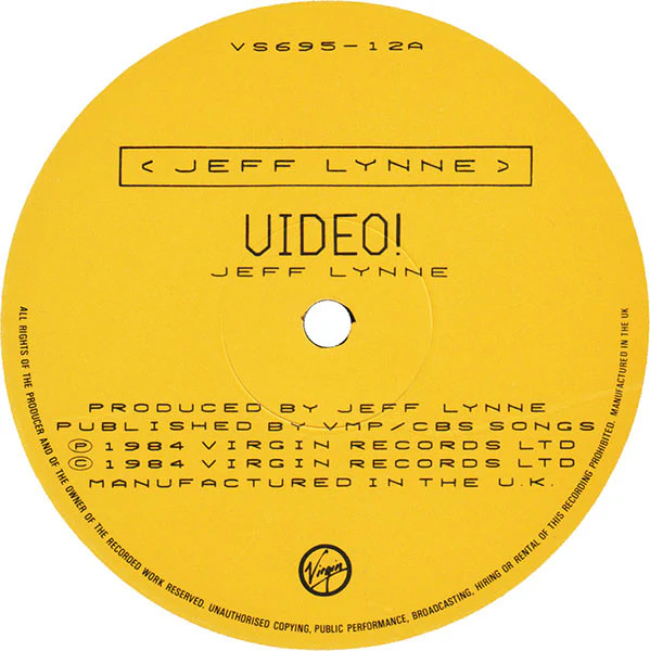 Jeff Lynne – Video! (VG/VG) – 12", UK 1984 - Image 3
