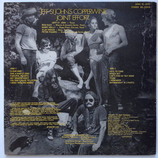 Jeff St John's Copperwine – Joint Effort (VG/VG) – LP, AU 1971 - Image 2