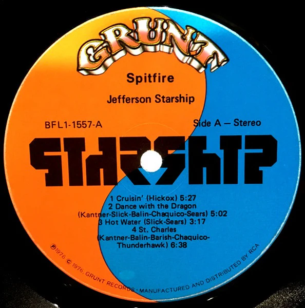 Jefferson Starship – Spitfire (VG/VG+) – LP, US 1976 - Image 3