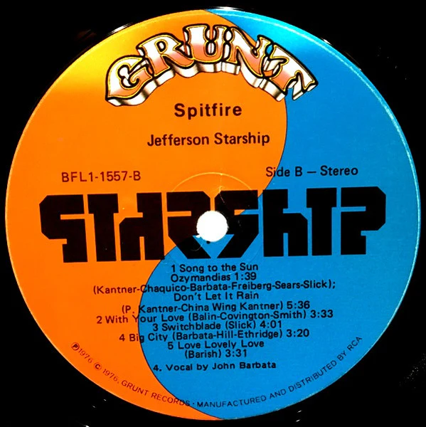 Jefferson Starship – Spitfire (VG/VG+) – LP, US 1976 - Image 4
