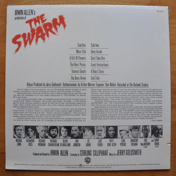 Jerry Goldsmith – The Swarm (Original Motion Picture Soundtrack) (VG+/VG) – LP, US 1978 - Image 2