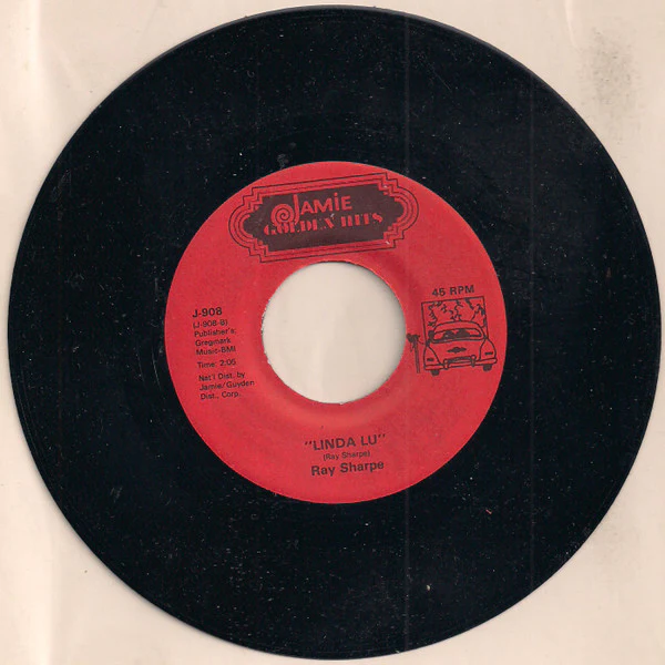 Jesse Belvin, Ray Sharpe – Goodnight My Love / Linda Lu (VG+/Generic) – 7", US 1983 - Image 2