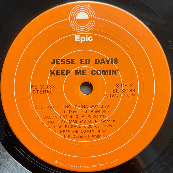 Jesse Ed Davis – Keep Me Comin' (VG+/VG+) – LP, US 1973 - Image 6