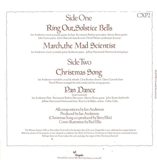 Jethro Tull – Ring Out, Solstice Bells (VG+/VG) – 7", UK 1976 - Image 2