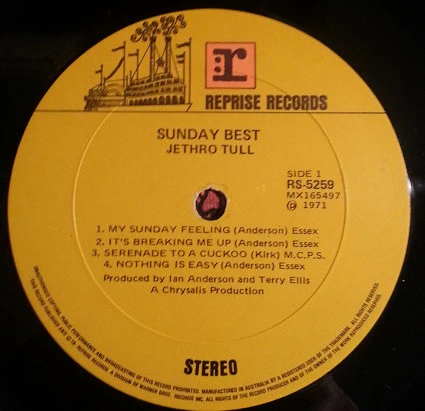 Jethro Tull – Sunday Best (VG+/VG) – LP, AU 1971 - Image 3