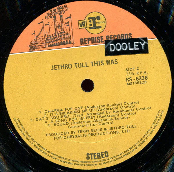 Jethro Tull – This Was (VG/VG) – LP, AU 1969 - Image 5