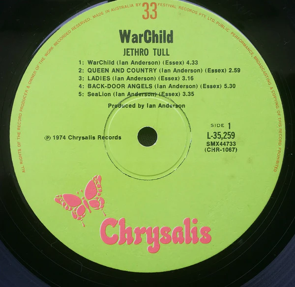 Jethro Tull – War Child (VG+/VG+) – LP, AU 1974 - Image 5