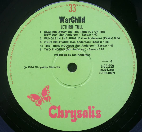 Jethro Tull – War Child (VG+/VG+) – LP, AU 1974 - Image 6