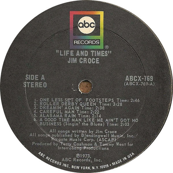 Jim Croce – Life And Times (VG/VG+) – LP, US 1973 - Image 4