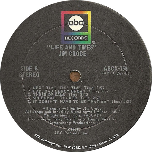Jim Croce – Life And Times (VG/VG+) – LP, US 1973 - Image 5