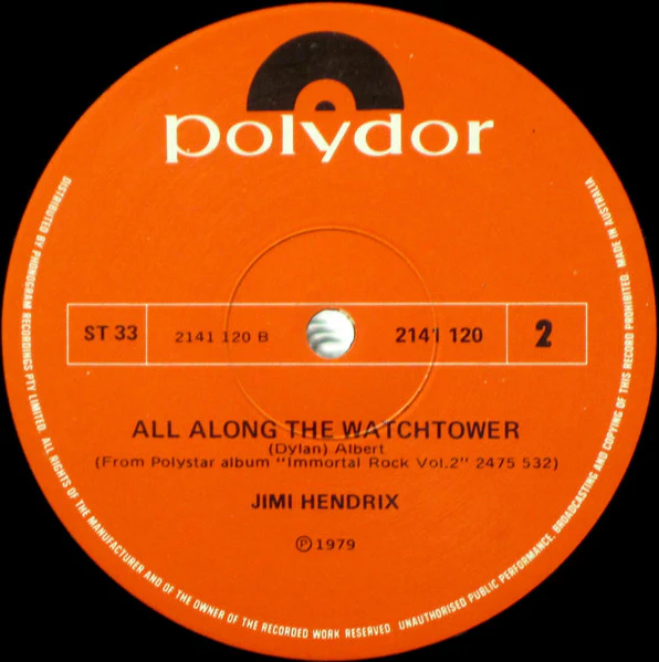 Jimi Hendrix – Gloria (VG/Generic) – 12", AU 1979 - Image 3