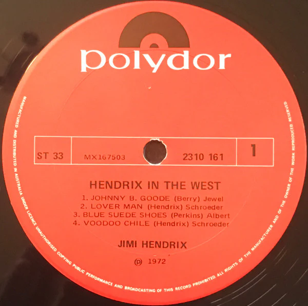Jimi Hendrix – Hendrix In The West (VG/VG+) – LP, AU 1972 - Image 4