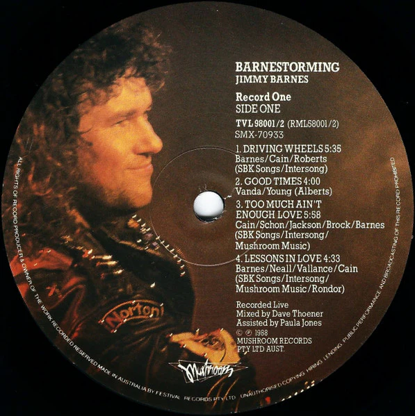 Jimmy Barnes – Barnestorming (VG/VG+) – 2xLP, AU 1988 - Image 3