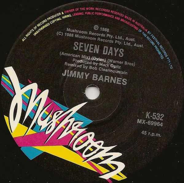 Jimmy Barnes – Waitin' For The Heartache (NM/VG+) – 7", AU 1988 - Image 4