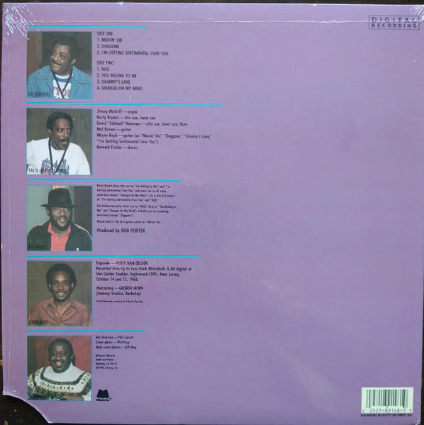 Jimmy McGriff – The Starting Five (E/E) – LP, US 1987 - Image 2