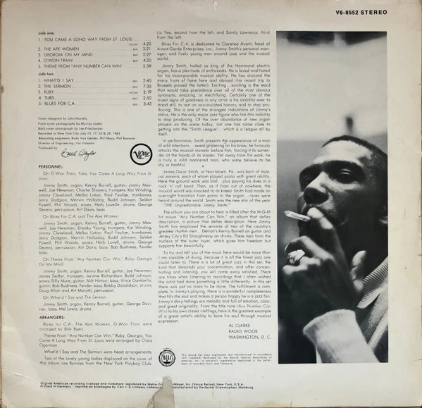 Jimmy Smith – Any Number Can Win (VG/VG+) – LP, DE 1963 - Image 2