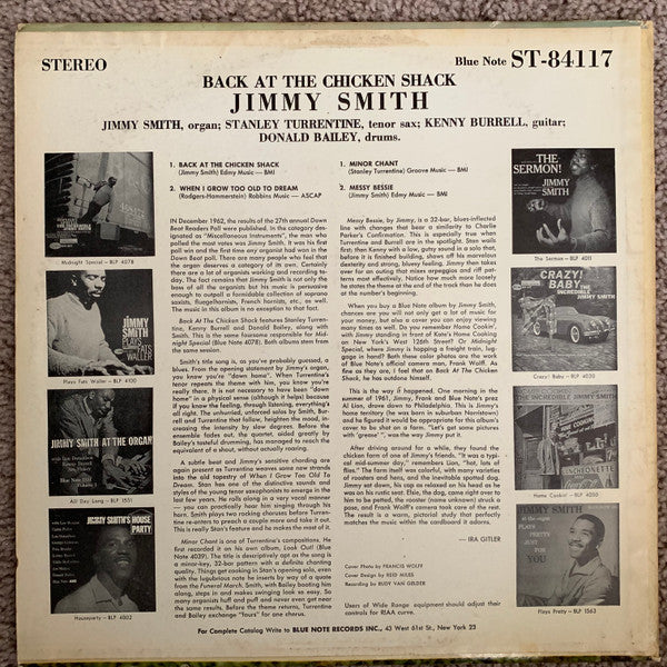 Jimmy Smith – Back At The Chicken Shack (VG+/VG+) – LP, US 1966 - Image 2