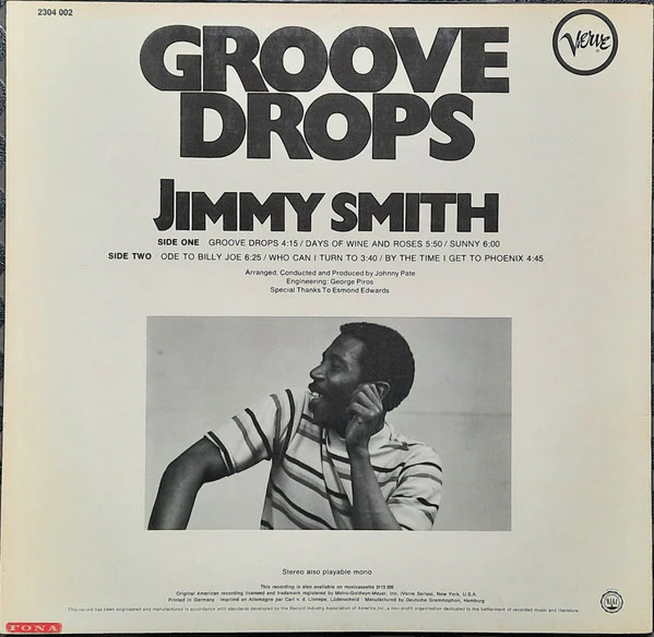 Jimmy Smith – Groove Drops (VG/VG+) – LP, DE 1970 - Image 2