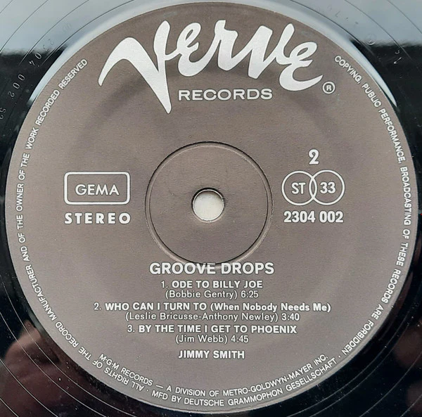 Jimmy Smith – Groove Drops (VG/VG+) – LP, DE 1970 - Image 4
