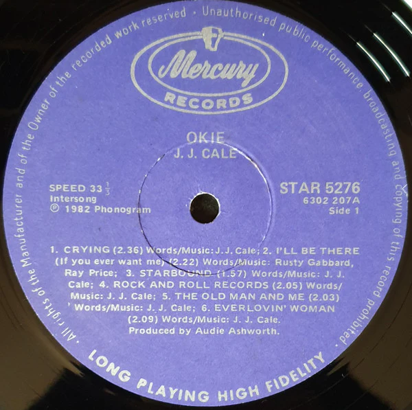J.J. Cale – Okie (VG/VG+) – LP, ZA 1982 - Image 3
