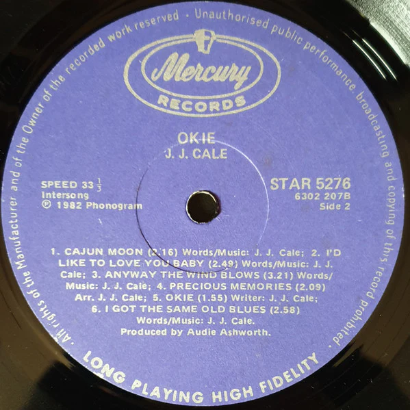 J.J. Cale – Okie (VG/VG+) – LP, ZA 1982 - Image 4