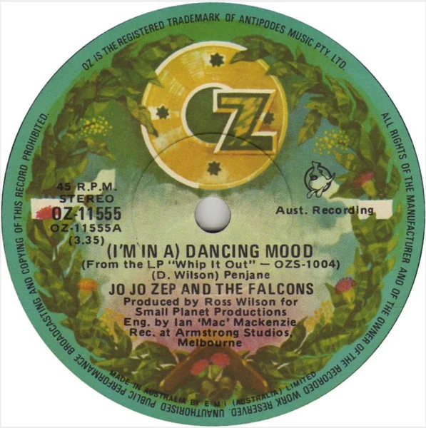 Jo Jo Zep and the Falcons – (I'm In A) Dancing Mood (VG+/Generic) – 7", AU 1977