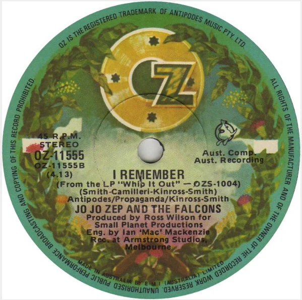 Jo Jo Zep and the Falcons – (I'm In A) Dancing Mood (VG+/Generic) – 7", AU 1977 - Image 2