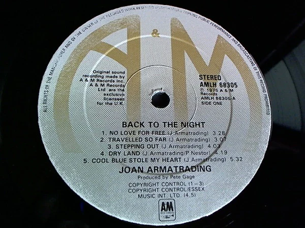 Joan Armatrading – Back To The Night (VG+/E) – LP, UK 1975 - Image 2