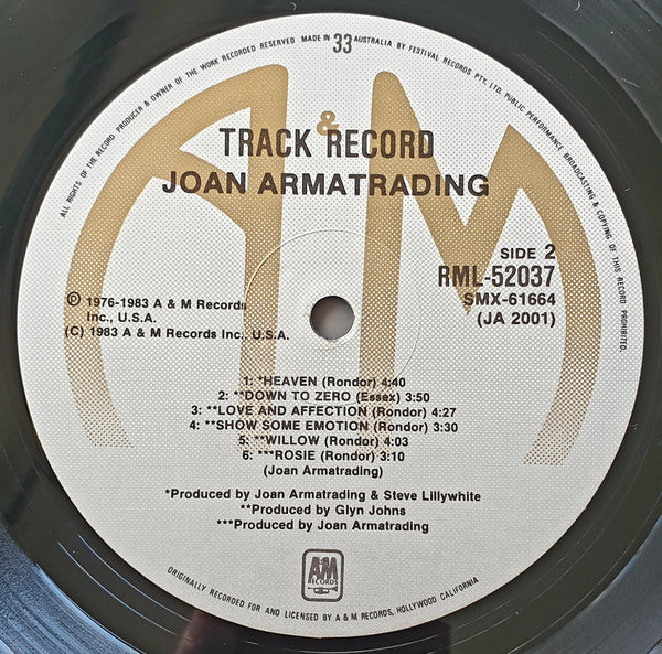 Joan Armatrading – Track Record (VG+/VG+) – LP, AU 1983 - Image 4