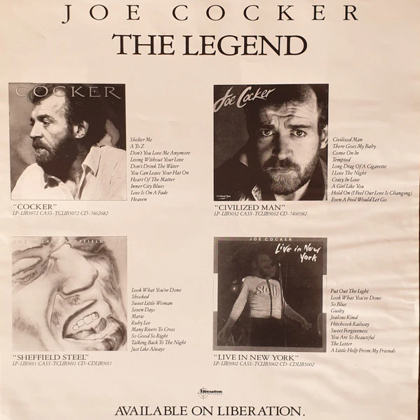 Joe Cocker – Unchain My Heart (VG+/VG+) – LP, AU 1987 - Image 3