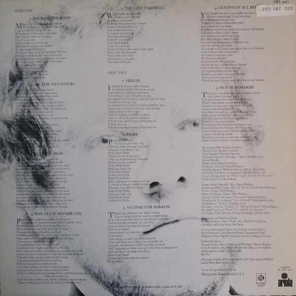 Joe Egan – Out Of Nowhere (VG+/VG+) – LP, UK 1979 - Image 2