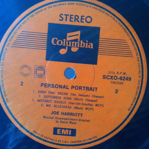 Joe Harriott – Personal Portrait (G+/VG) – LP, AU 1968 - Image 5