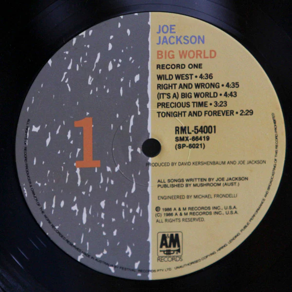 Joe Jackson – Big World (VG+/VG+) – LP, AU 1986 - Image 4