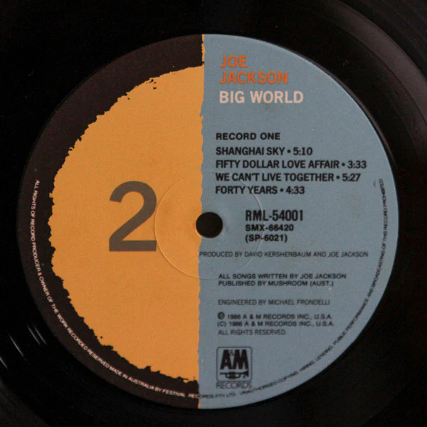 Joe Jackson – Big World (VG+/VG+) – LP, AU 1986 - Image 5