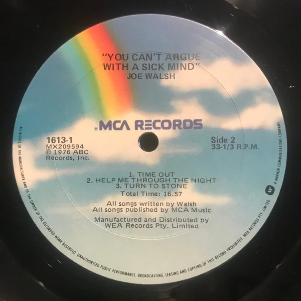 Joe Walsh – You Can't Argue With A Sick Mind (E/E) – LP, AU 1984 - Image 4
