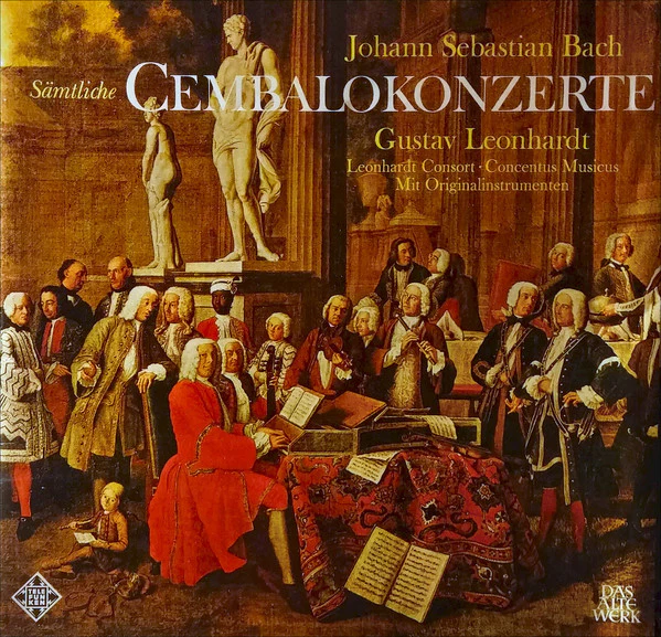 Johann Sebastian Bach, Gustav Leonhardt, Leonhardt-Consort, Concentus Musicus Wien – Sämtliche Cembalo-Konzerte (Mit Originalinstrumenten) (VG/VG+) – 5xLP, DE 1972